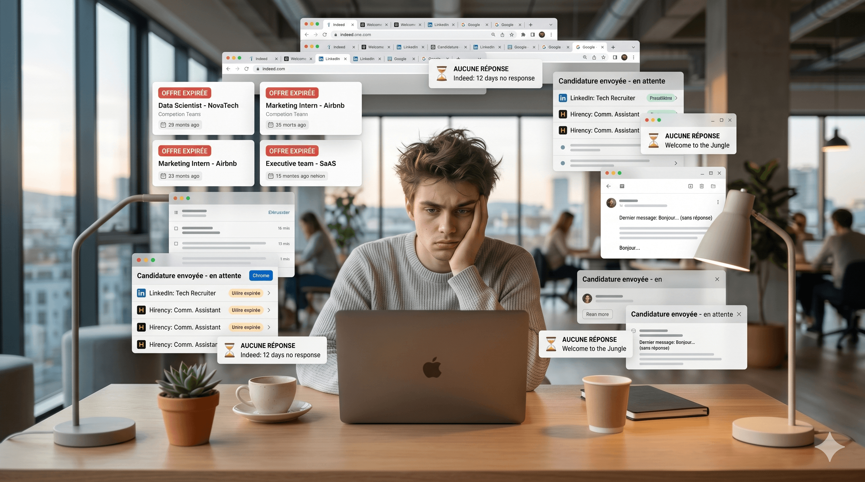 Étudiants perdus sur les plateformes de recherche
